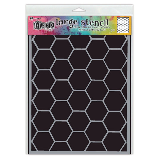 Ranger ink ranger • dylusions stencils large hexicomb