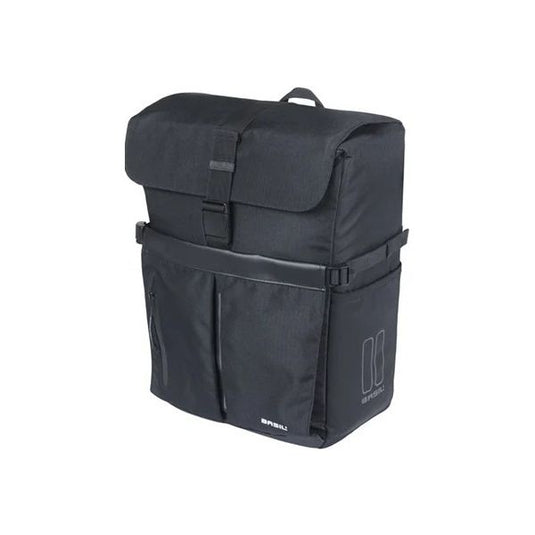 Basil fietsschoudertas move mik hooks zwart met helmvak |15l