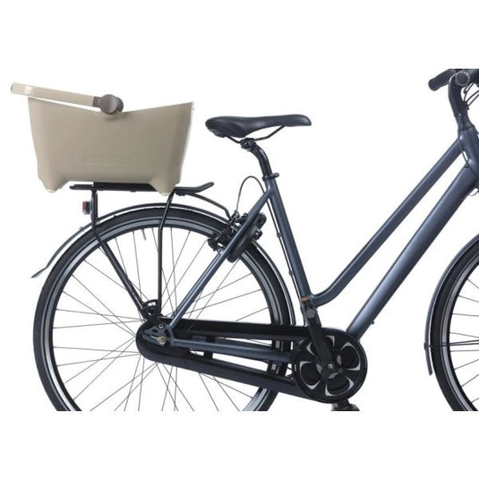Basil buddy hondenfietsmand mik, biscotti brown - incl. wasbaar kussentje - geïntegreerd riempje voor extra veiligheid