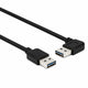 Delock easy-usb 2.0 m > hoek m kabel (zwart, 1 meter)