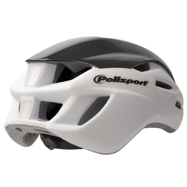 Afbeelding laden in galerijviewer, Polisport helm Aero Road mat wit glans zwart geel L 58-61cm
