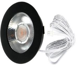 Afbeelding laden in galerijviewer, Enzo ecodim led meubelspot 3w 2700k 62mm rond zwart - led4905
