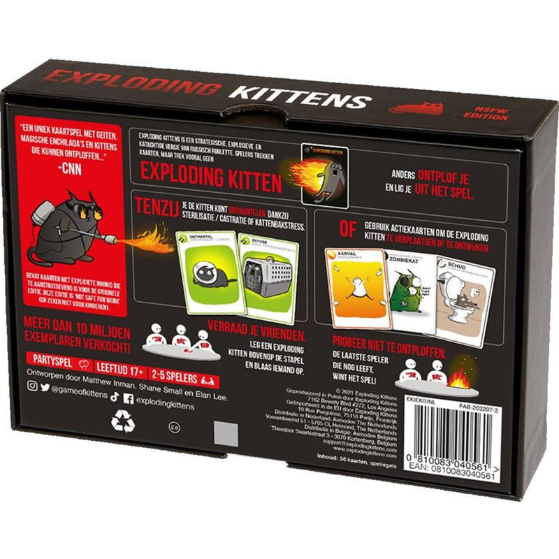 Afbeelding laden in galerijviewer, Exploding kittens nsfw 18+ kaartspel nl
