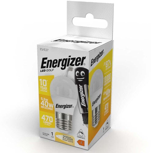 Afbeelding laden in galerijviewer, Enzo energizer energiezuinige led kogellamp - e27 - 5,5 watt - warmwit licht - dimbaar - 1 stuk
