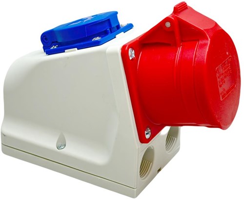 Afbeelding laden in galerijviewer, Enzo abl cee 5p 16a 400v opbouw wcd combinatie met 2p+ra - 6315161
