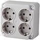 Enzo abl deksel kabeldoos uni abl 4 x wcd - 4047880