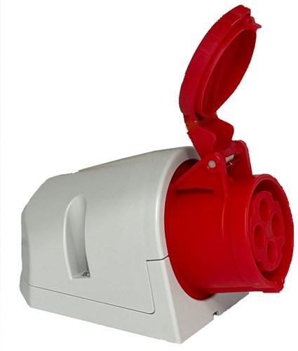 Afbeelding laden in galerijviewer, Enzo cee 4p 32a 400v opbouw wcd rood - 6315166
