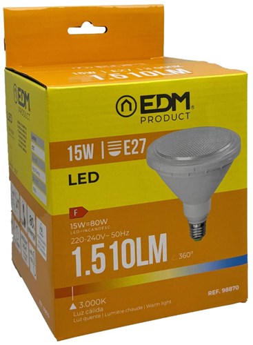 Afbeelding laden in galerijviewer, Enzo edm led lamp edm par38 e27 15w warm wit - led8050
