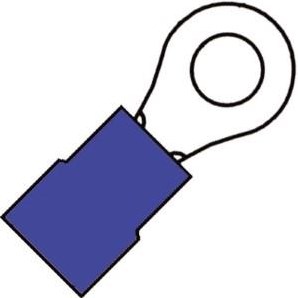 Afbeelding laden in galerijviewer, Enzo kabelschoen ring blauw 6.4mm - 4433390
