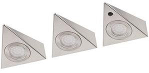 Enzo led driehoek spot set a3 | 7,5w | ir sensor | 3000k | gesch. staal - 5018355