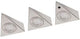 Enzo led driehoek spot set a3 | 7,5w | ir sensor | 3000k | gesch. staal - 5018355