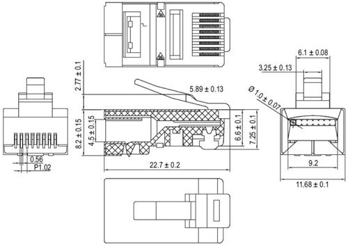 Afbeelding laden in galerijviewer, Enzo modulaire plug 8p 8c rj45 (10 stuks) 2575190
