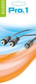 Afbeelding laden in galerijviewer, Enzo pro-1 audio 3,5 jack stereo ->2 tulp female 20cm 9201500
