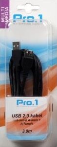 Enzo pro-1 usb kabel a-male -> a-female 3 meter - 9280222