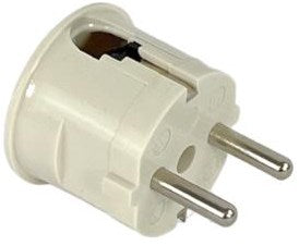 Enzo randaarde stekker haaks wit bakeliet mk 6140595