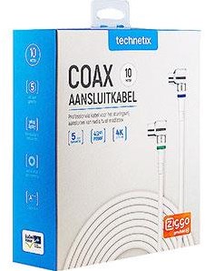 Afbeelding laden in galerijviewer, Enzo technetics coax aansluitkabel 10m compleet haakse plug - 2075040
