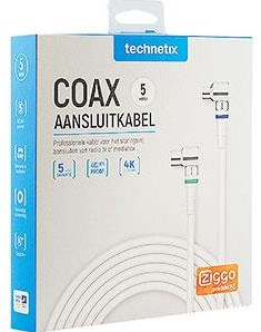 Afbeelding laden in galerijviewer, Enzo technetics coax aansluitkabel 5m compleet haakse plug - 2075030
