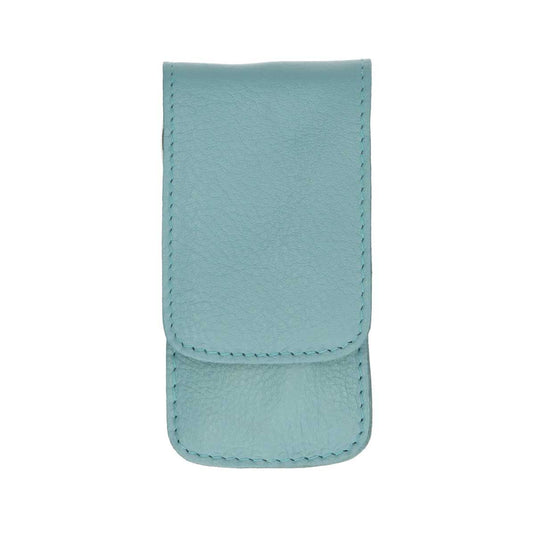 Erbe solingen 3-delige manicure etui met drukknoopsluiting lichtblauw (erbe9203)