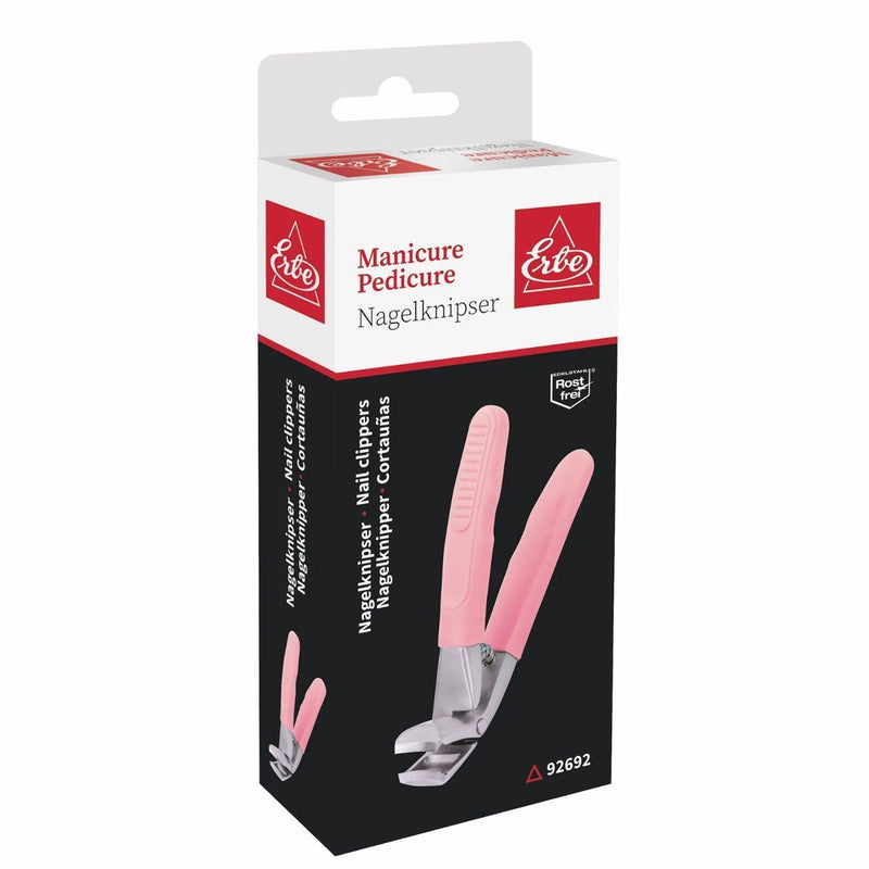 Afbeelding laden in galerijviewer, Erbe solingen nagelknipper soft grip roze 8,5cm (erbe92692)
