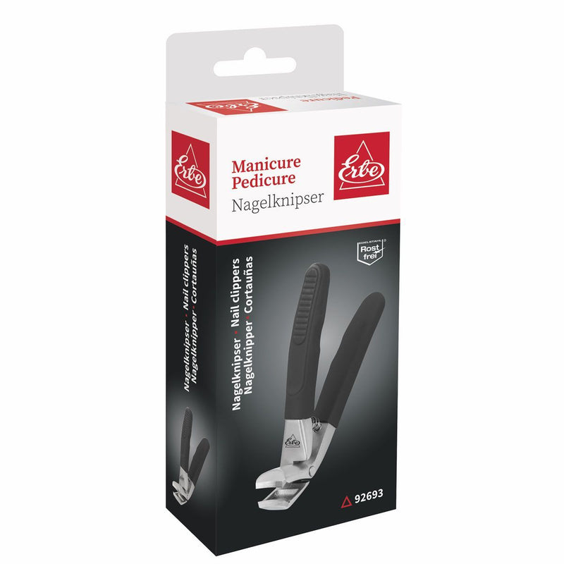 Afbeelding laden in galerijviewer, Erbe solingen nagelknipper soft grip zwart 8,5cm (erbe92693)
