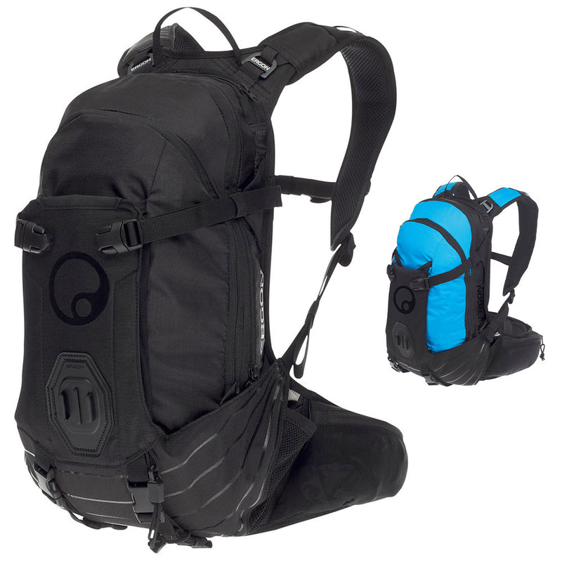Afbeelding laden in galerijviewer, Ergon BA2 Zwart - Compacte AllMountain rugzak voor actiecamera's, verstelbaar draagsysteem, 10L capaciteit
