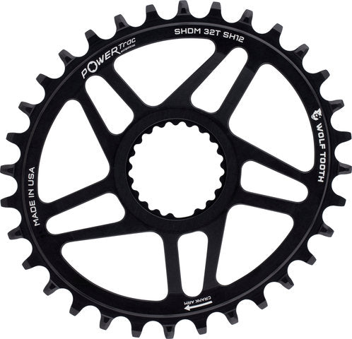 Wolf tooth components elliptical direct mount shimano chainring for hg+ 12-speed chains