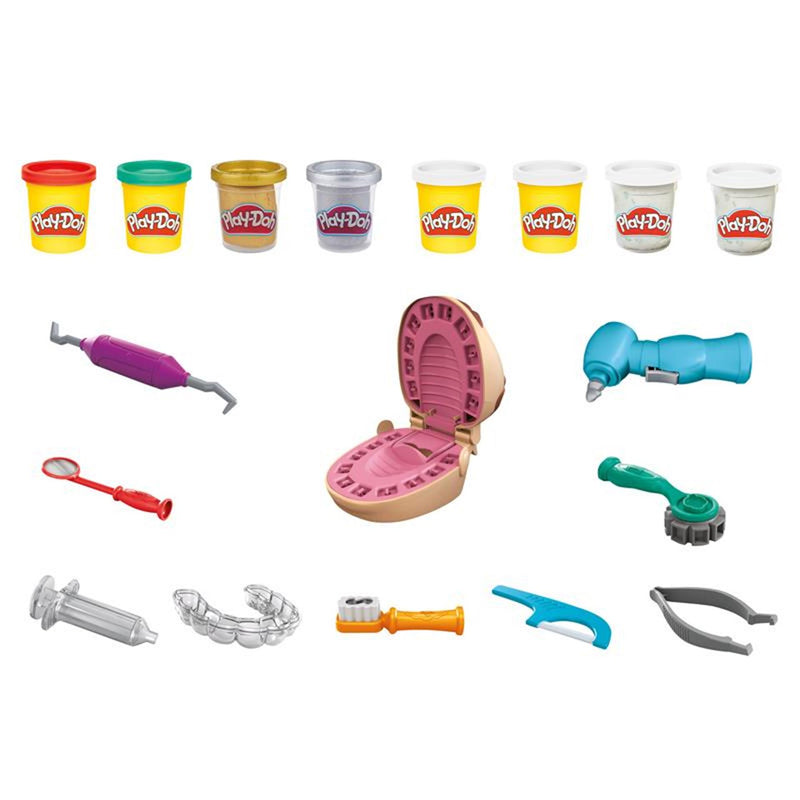 Afbeelding laden in galerijviewer, Play-doh top tandarts speelset - boetseerklei - 8 potjes - knutselen voor kinderen
