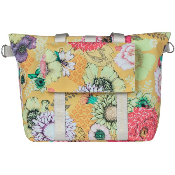 Afbeelding laden in galerijviewer, Basil Bloom Field fietshandtas - duurzaam, compact, geel
