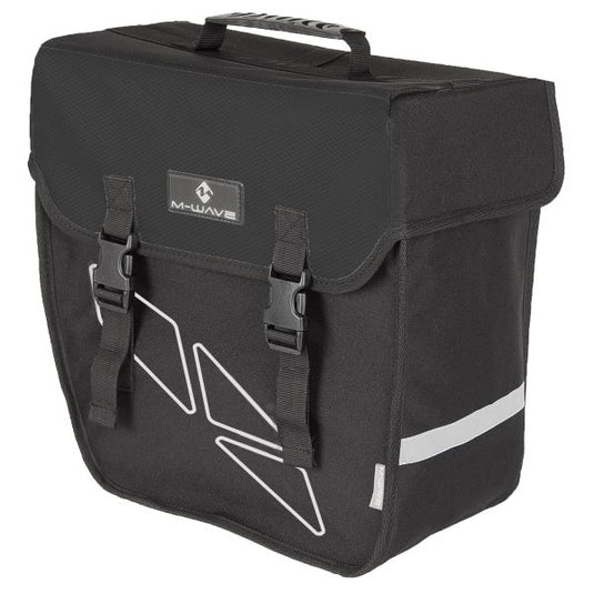 M-wave enkele fietstas links amsterdam - 18 liter - zwart