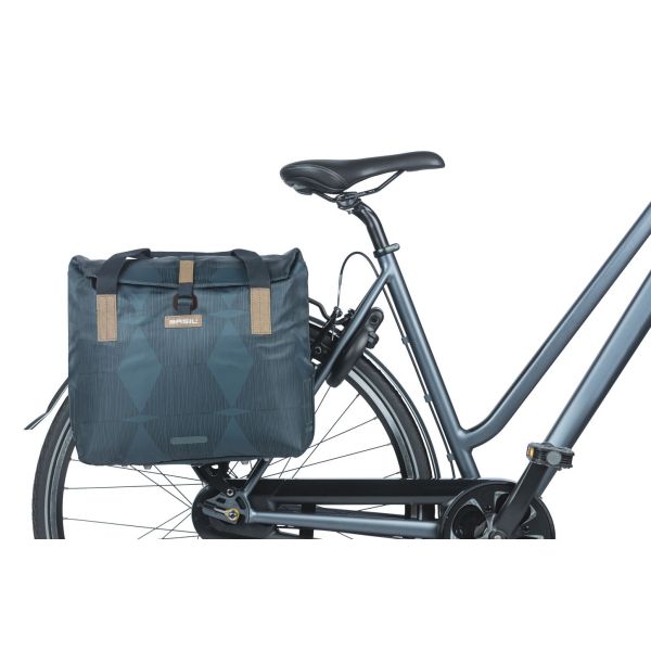 Afbeelding laden in galerijviewer, Basil Elegance fietsshopper, Choose Green, unisex, stadfiets, estate blue
