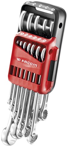 Facom 440 - set metrische ringsteeksleutels in houder - 440.jp12apb