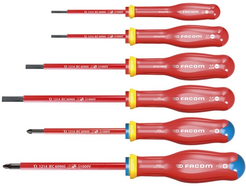 Facom set van 6 1000v schroevendraaiers - atdve.j6pb