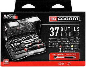 Facom doppendoos 1 4 6- kant vastdraaien en schroeven - r.161-6p6pb