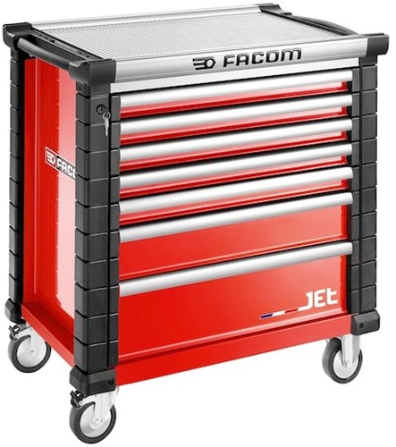 Afbeelding laden in galerijviewer, Facom jet gereedschapswagen 7 laden m4 rood - jet.7m4a
