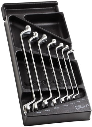 Facom module met 7 verdiepte ringsleutels van 6 tot 19 mm - mod.55-1