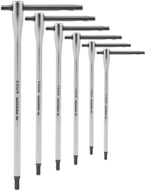 Facom set 6 inbussleutels met snelle t-greep - 84tcd.j6