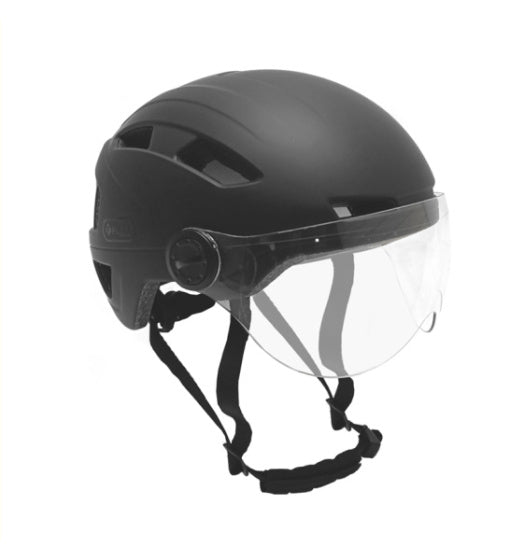 Falkx Helm vizier 55-58 cm matzwart maat M