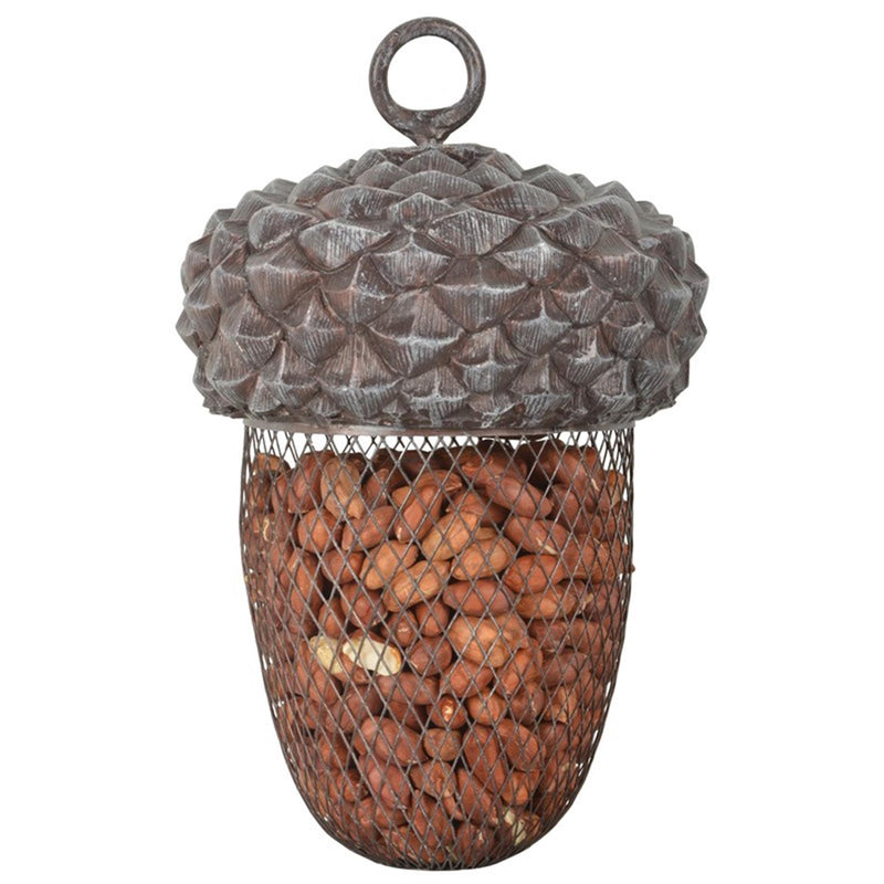 Afbeelding laden in galerijviewer, Esschert design voederhanger eikel metaal polyresin 14x22cm
