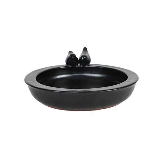 Esschert design vogelbad keramiek rond grijs