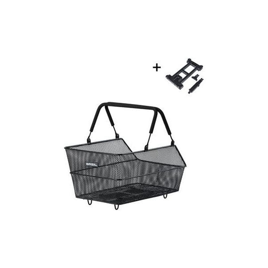 Basil fietsmand cento s met mik bevestiging 7 liter 31 x 21 x 11 cm - zwart