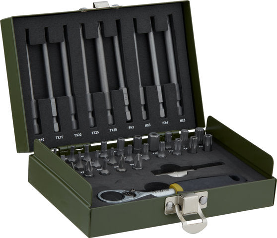 Afbeelding laden in galerijviewer, Proxxon 1 4 precision mechanic's set w micro bit ratchet - 36 pieces
