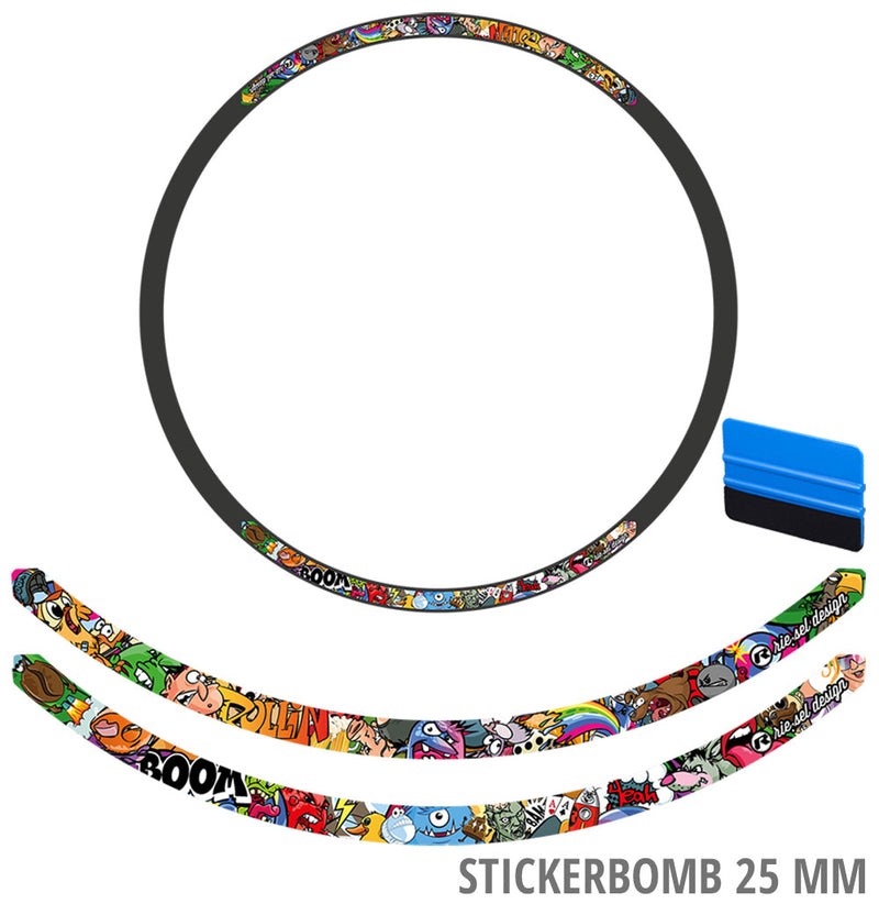 Afbeelding laden in galerijviewer, Rie:sel design rim decal set 25mm
