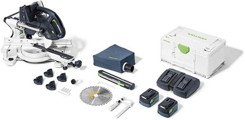 Afbeelding laden in galerijviewer, Festool ksc 60 eb 5.0 i-plus | kapex accu afkortzaag 2x18v 216mm in systainer (2x 5.0ah accu + lader) - 577954
