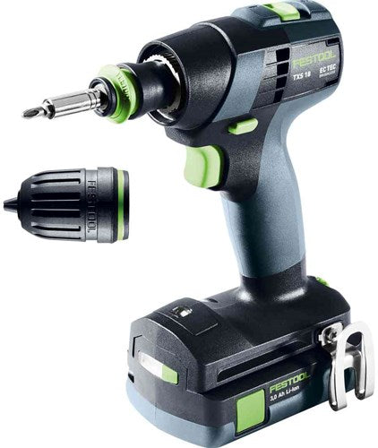 Afbeelding laden in galerijviewer, Festool txs 18 c 3,0-plus | accu schroefboormachine 18v in sys3 m 187 (2x 3.0ah accu + tcl 6 snellader) - 576895
