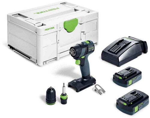 Afbeelding laden in galerijviewer, Festool txs 18 c 3,0-plus | accu schroefboormachine 18v in sys3 m 187 (2x 3.0ah accu + tcl 6 snellader) - 576895

