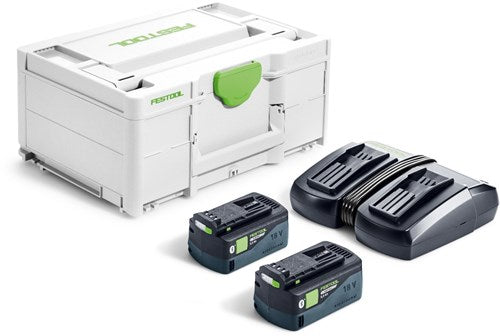 Festool sys 18v 2xhp5,0 tcl6duo energie-set - 578679
