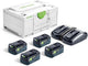 Festool sys 18v 4x 5.0ah hp5,0 tcl6duo energie-set - 578681