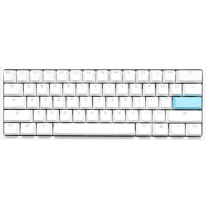 Ducky one 2 pro mini white classic rgb mechanisch gaming toetsenbord (wit, us lay-out (qwerty), cherry mx red, 60%, rgb led, double-shot pbt, quack mechanics)