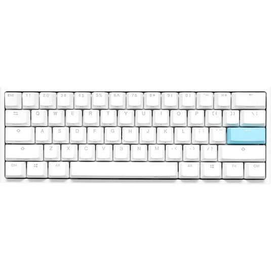 Ducky one 2 pro mini white classic rgb mechanisch gaming toetsenbord (wit, us lay-out (qwerty), cherry mx red, 60%, rgb led, double-shot pbt, quack mechanics)