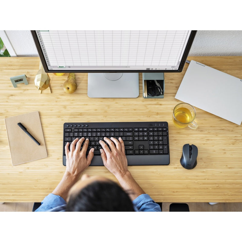 Afbeelding laden in galerijviewer, Trust trezo comfort draadloze toetsenbord- en muisset desktopset (zwart, us lay-out (qwerty), 100%)
